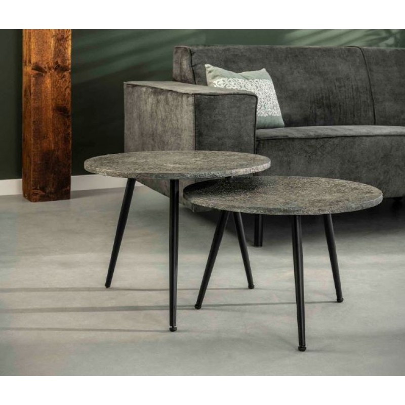 ZI Metallic Coffee Table Round Grey